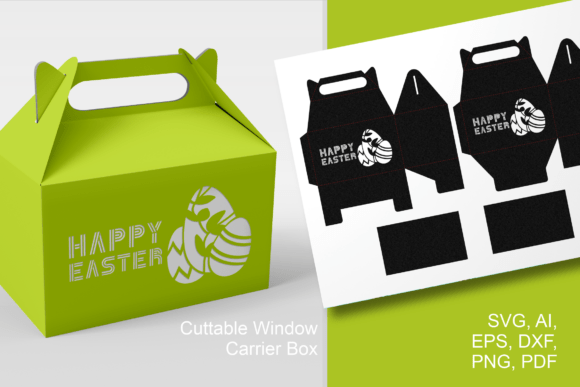 3D SVG Easter Gable Box for Blog Graphics