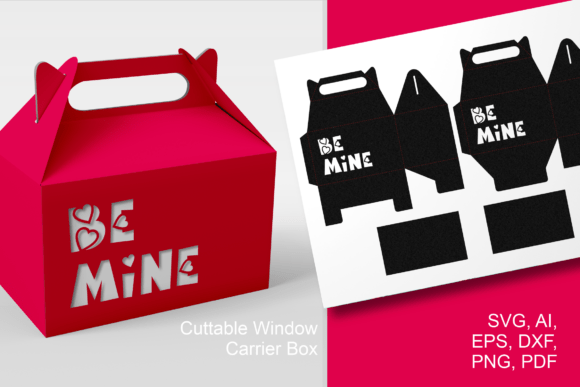 Be Mine Gable Box: 3D SVG for Valentine S Day