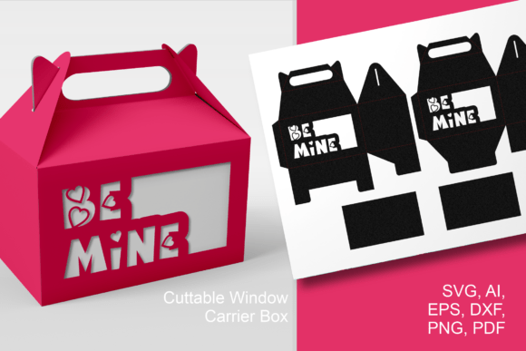 Be Mine Wide Window 3D SVG for Valentine S Day