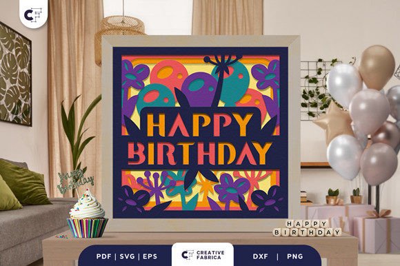 Flowers Birthday 3D SVG for Stunning Birthdays