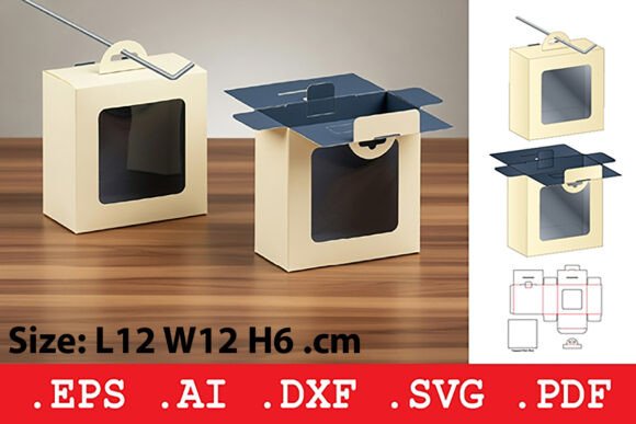 Hanging Rectangle Window Retail Box: 3D SVG Objects