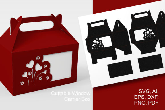 Hearts Meadow 3D SVG for Valentine's Day