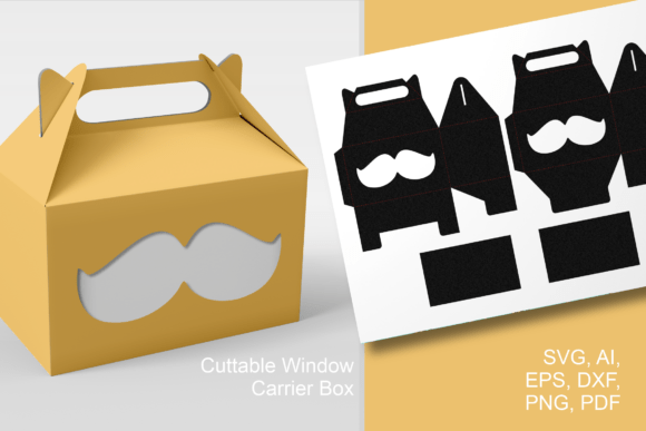 Mustache 1 Gable Window Box Template SVG Review