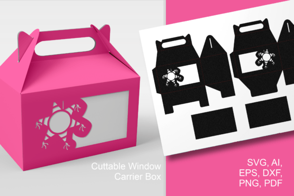 Pinata Wide Window 3D SVG for Holidays