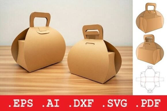 Purse Shape Carry Handle Box: A 3D SVG for Objects