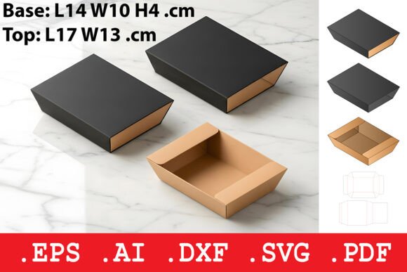 Rectangular Tray Sleeve Box: A 3D SVG for Objects