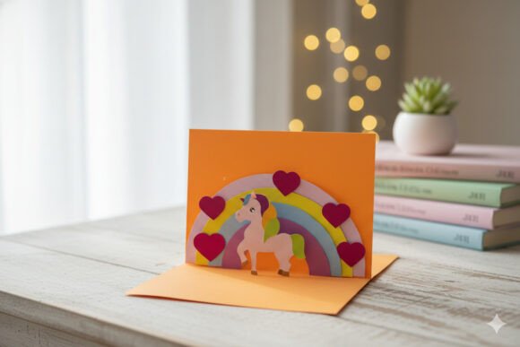 Review: Pop-up Card - Unicorn and Rainbow 3D SVG Freebies