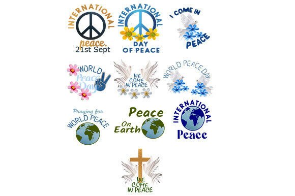 Reviewing Peace Clipart’s a Set of 10 for Embroidery