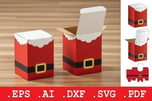 Santa Suit Tuck Top Box: A 3D SVG Christmas Asset Review