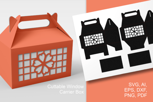 Spring 3D SVG: Floret Cutout Gable Favor Box Template Review