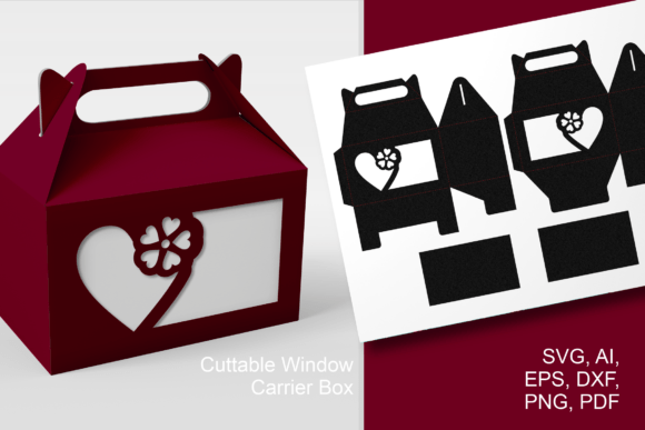 Valentine's Day 3D SVG: Heart N Flower 2 Gable Box Review